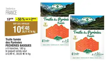 Migros PECHERIES BASQUES Truite fumée des Pyrénées offre