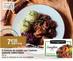 Migros SAVEURS FORESTIÈRES Émincés de sanglier aux 3 poivres offre