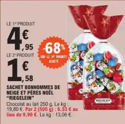 E.Leclerc "RIEGELEIN" Sachet bonhommes de neige et pères noël offre