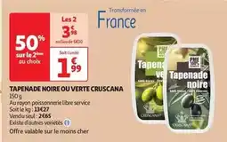 Auchan Cruscana - tapenade noire ou verte offre