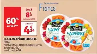 Auchan Florette - plateau apéro offre