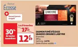 Auchan Labeyrie - saumon fumé d'écosse grandes origines offre