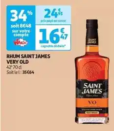 Auchan Saint james - rhum very old offre