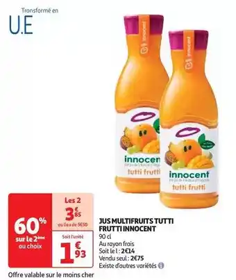 Auchan Innocent - jus multifruits tutti frutti offre