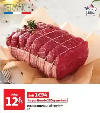 Auchan Viande bovine: rôti offre