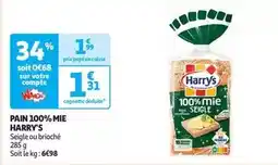 Auchan Harry's - pain 100% mie offre