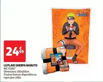 Auchan Le plaid sherpa naruto offre