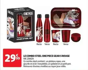 Auchan Le combo steel one piece gear 5 rouge offre