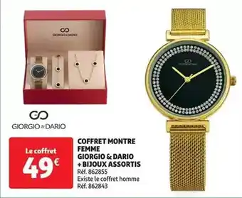 Auchan Giorgio+dario - coffret montre femme + bijoux assortis offre