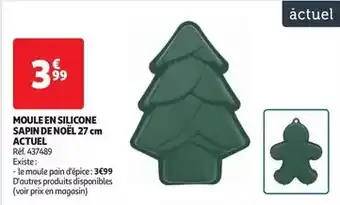 Auchan Actuel - moule en silicone sapin de noël 27 cm offre