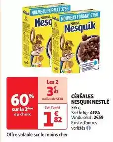 Auchan Supermarché Nestlé - céréales nesquik offre