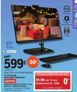 E.Leclerc LENOVO Pc tout en un ai03 241ap7 fogh0103fr offre