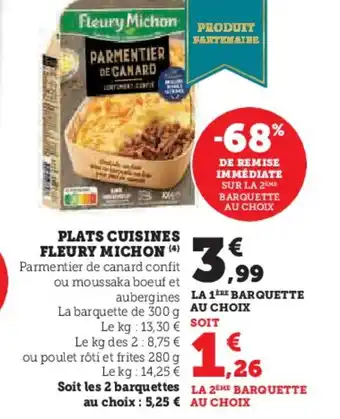 Hyper U FLEURY MICHON Plats cuisines offre