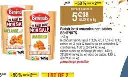 Cora BENENUTS Plaisir brut amandes non salées offre