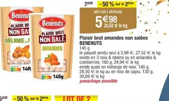 Cora BENENUTS Plaisir brut amandes non salées offre