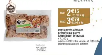 Cora CARREFOUR ORIGINAL Petits pavés céréales précuits sur pierre offre