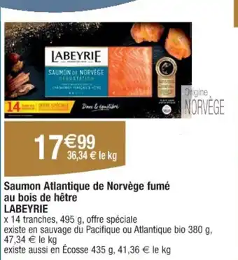 Cora LABEYRIE Saumon Atlantique de Norvège fumé au bois de hêtre offre