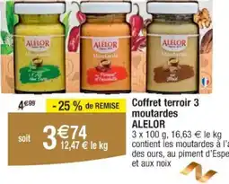 Cora ALELOR Coffret terroir 3 moutardes offre