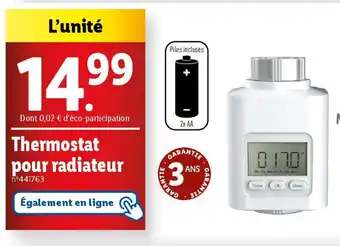 Lidl Thermostat pour radiateur offre