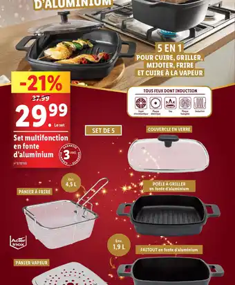 Lidl Set multifonction en fonte d'aluminium offre