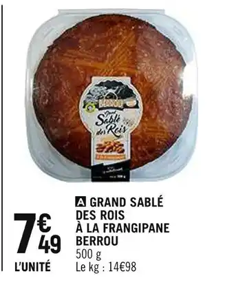 Spar Grand sablé des rois à la frangipane offre