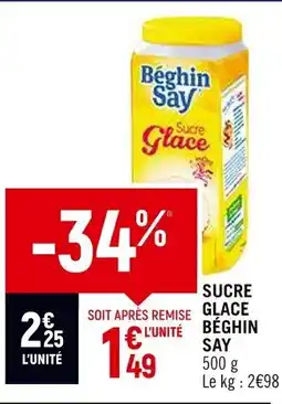 Spar Sucre glace l'unité beghin offre