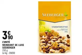 Spar L'unité mendiant de luxe seeberger offre