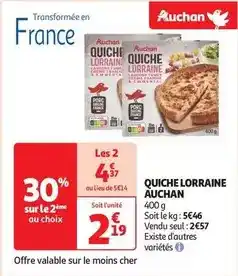 Auchan Auchan - quiche lorraine offre