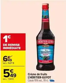 Carrefour Crème de fruits offre