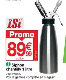 Promocash Siphon chantilly 1 litre offre