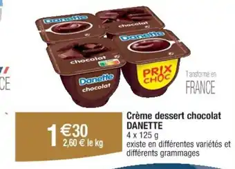 Cora DANETTE Crème dessert chocolat offre