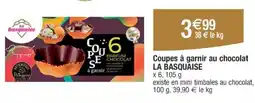 Cora LA BASQUAISE Coupes à garnir au chocolat offre