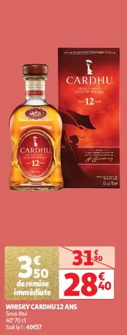 Auchan Supermarché CARDHU Whisky 12 ans offre