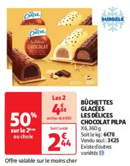 Auchan Supermarché PILPA Bûchettes glacées les délices chocolat offre