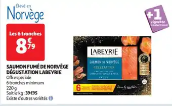 Auchan Supermarché LABEYRIE Saumon fumé de norvège dégustation offre