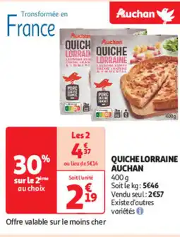 Auchan Supermarché AUCHAN Quiche lorraine offre