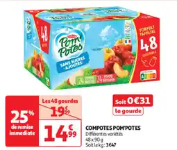 Auchan Supermarché POM'POTES Compotes offre