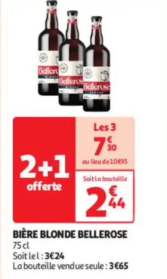 Auchan Supermarché BELLEROSE Bière blonde offre