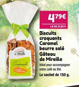 Point Vert LES GOURMANDISES DE MIREILLE Biscuits croquants Caramel beurre salé offre