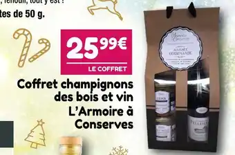 Point Vert Coffret champignons des bois et vin L'Armoire à Conserves offre