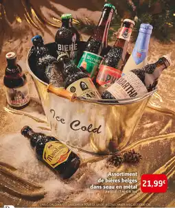 Colruyt Assortiment de bieres belges dans seau en métal offre