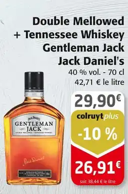 Colruyt Jack Daniel's Double Mellowed + Tennessee Whiskey Gentleman Jack offre