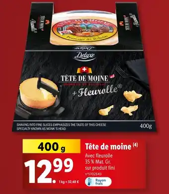 Lidl Deluxe Tête de moine offre