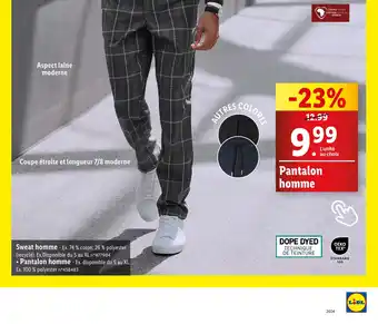 Lidl LIVERGY Pantalon homme offre