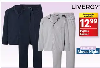 Lidl LIVERGY Pyjama homme offre