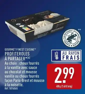 ALDI GOURMET FINEST CUISINE Profiterols à partager offre