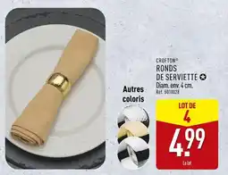 ALDI CROFTON Ronds de serviette offre