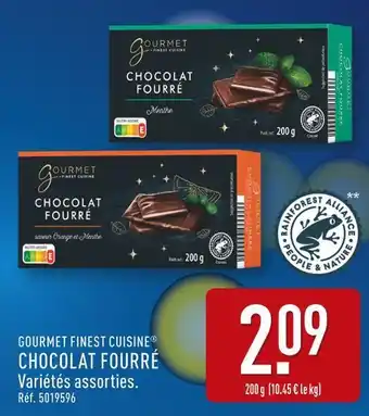 ALDI GOURMET FINEST CUISINE Chocolat fourré offre
