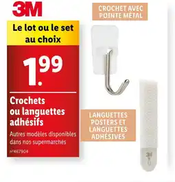 Lidl 3M Crochets ou languettes adhésifs offre