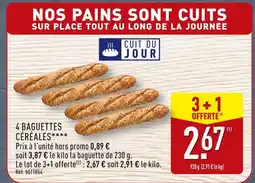 ALDI 4 Baguettes Céréales offre